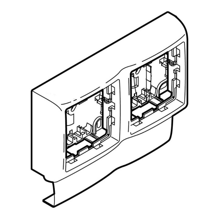 Cadre Double Appareillage Saillie Legrand-Profondeur 15-Moulure Keva 32, 50X15Mm