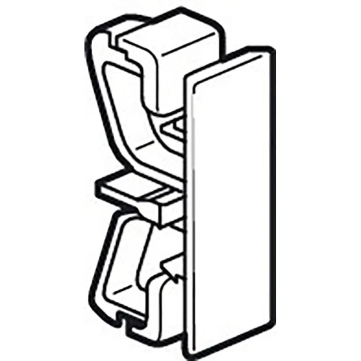 Normaclip Pour Goulotte Logix 45 - Livré Par 2 - Pvc - Blanc Artic