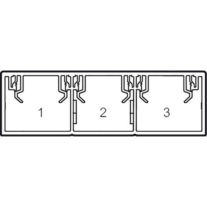 Goulotte Logix 45-160X50-3 Compartiments-2M-Livré Sans Couvercle-Pvc Blanc Artic