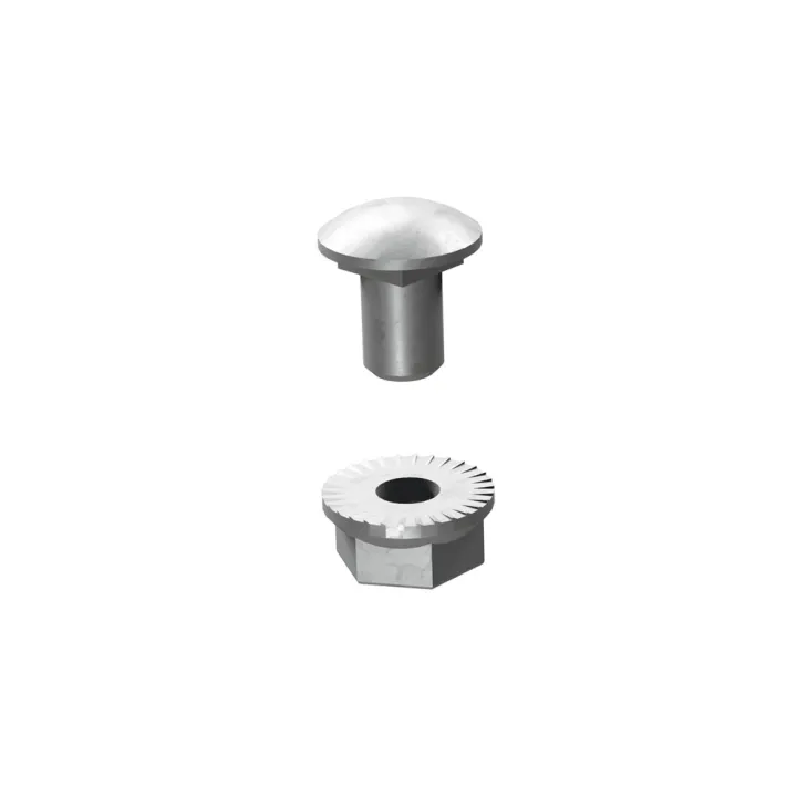 Boîte 100 Boulons Trcc - Dimensions 6X12Mm - Avec Écrou - Finition Ez