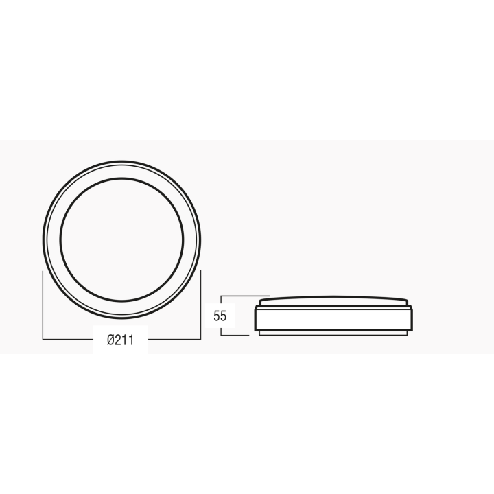 Hublot Seed 18 Watts, Ip54, Ik08, 4000K, Finition Blanc D