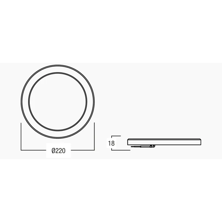 Plafonnier Downlight Fullsmart 18W, Cct, Encastrement Adaptable, Sensor Pir