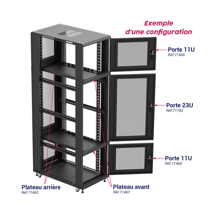 PLATEAU ARRIERE POUR QUART DE BAIE COLOCAT® 