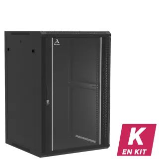 Coffret Mural En Kit Porte Verre 18U 600X600X901 Ligne 100*