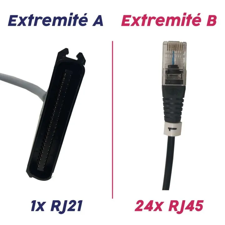 Cordon Pieuvre Syt Pour Mitel Ag4124 1 Rj21 Vers 24 Rj45 3M Iq06-428