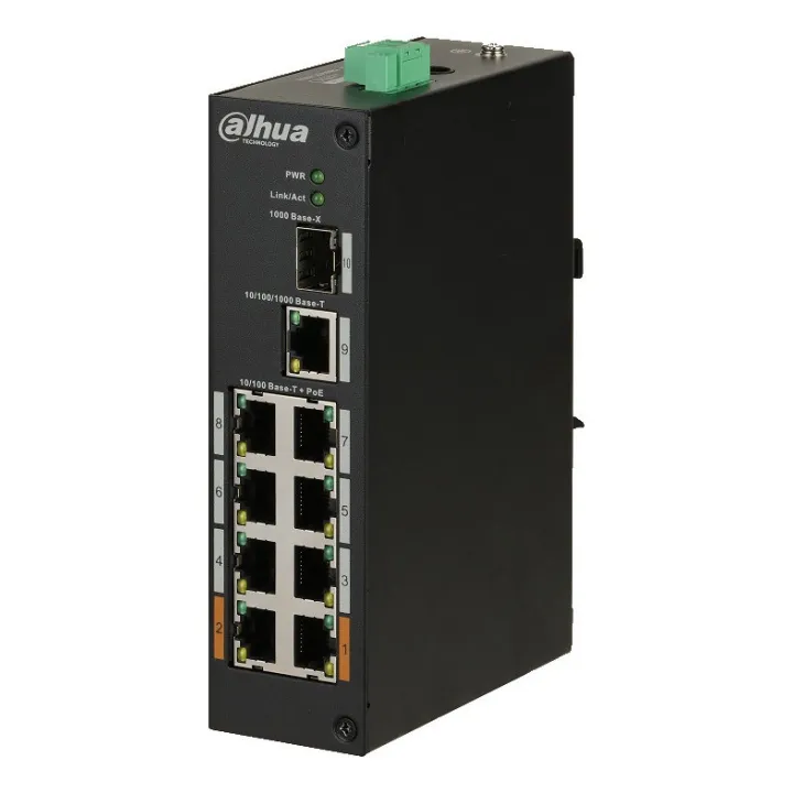 Switch 8 Ports Poe Renforcé, Longue Distance, 1Sfp/1Rj45, 96W