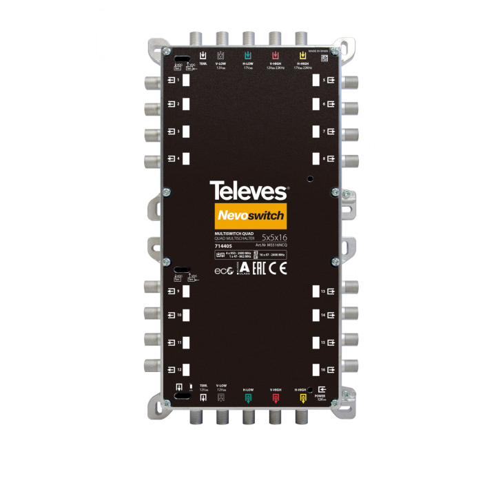 NEVOSWITCH 5x5x16 "F" TERM/CASC. + ALIM. QUAD