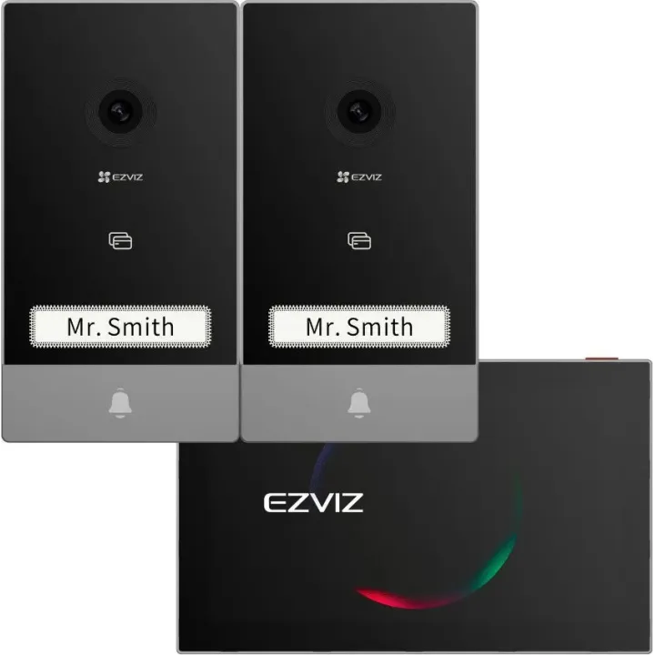 Cs-Hp7 Visiophone - Ezviz - Ep7 - "2 Entry Kit" - 2 Platines De Rue - Ecran Intérieur
