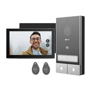 CS-HP7   Visiophone - EZVIZ - EP7 - "2 FAMILY KIT" - Platine de rue double bouton - 2 écrans intérieurs