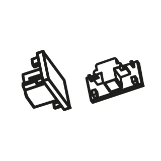 Embout de finition pour rail de Tracklight 3 phases