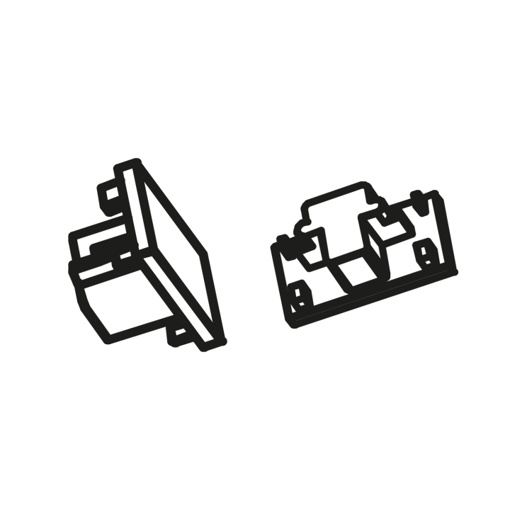 Embout de finition pour rail de Tracklight 3 phases