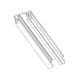 Rail pour Tracklights 3 phases 3m - Couleur blanc