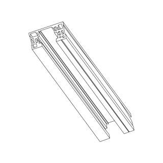 Rail Pour Tracklights 3 Phases 1M - Couleur Blanc