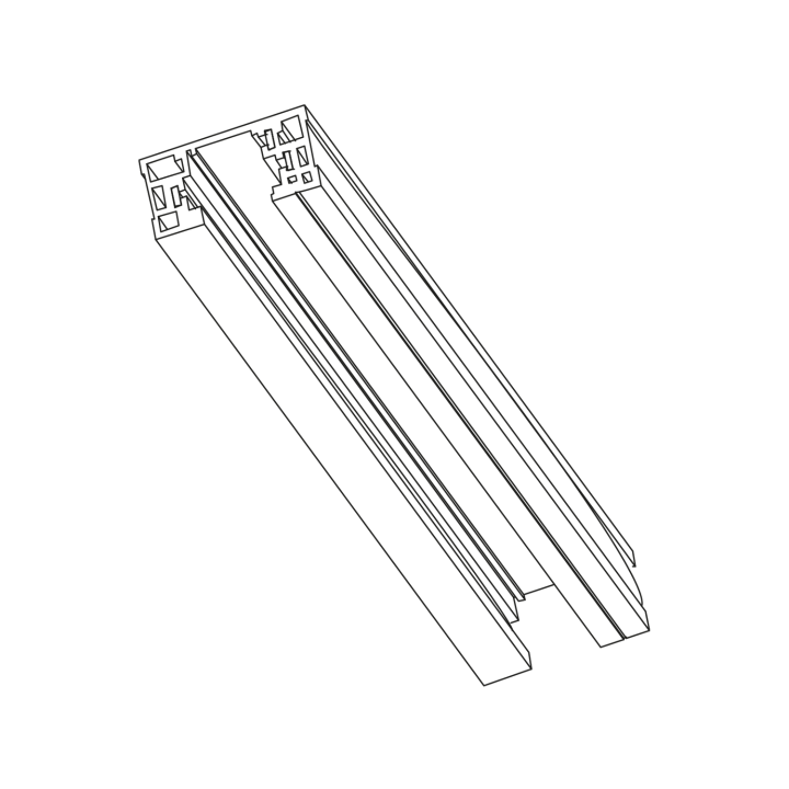 Rail pour Tracklights 3 phases 1m - Couleur blanc