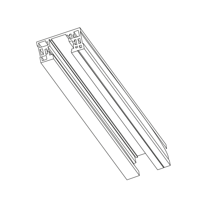Rail Pour Tracklights 3 Phases 1M - Couleur Blanc