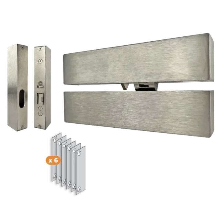 Verrou électrique issue de secours en applique NF S 61-937 335 Is 6000 N Rupture 2 X Ctc 24/48V Dc Nf S61-937