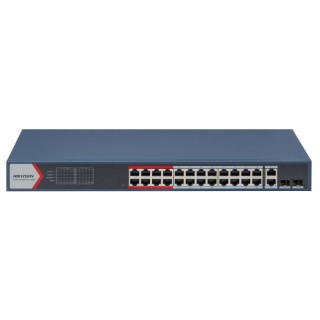 Ds-3E1326P-Ei:24,Yes,Sup300W,Ieee 8023At,Ye 24 Port Fast Ethernet Smart POE Switch