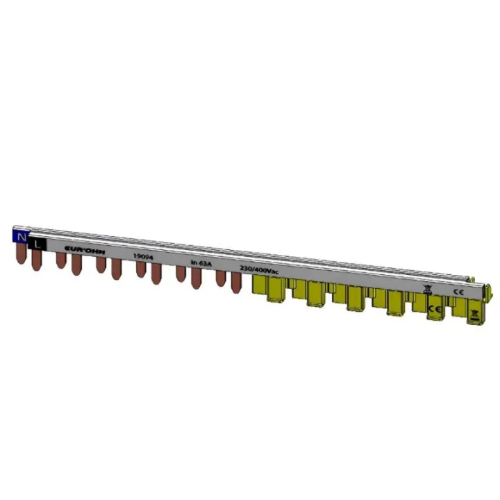 Peigne horizontal 1P+N 63A  12 dents