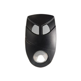 Télécommande 2 Canaux - Insert Inox Gravé - Noir