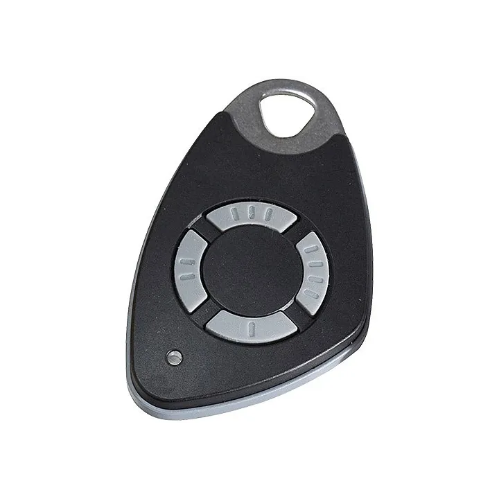 Télécommande 4 Canaux Bi-Technologie Mifare - Insert Inox Gravé - Noir