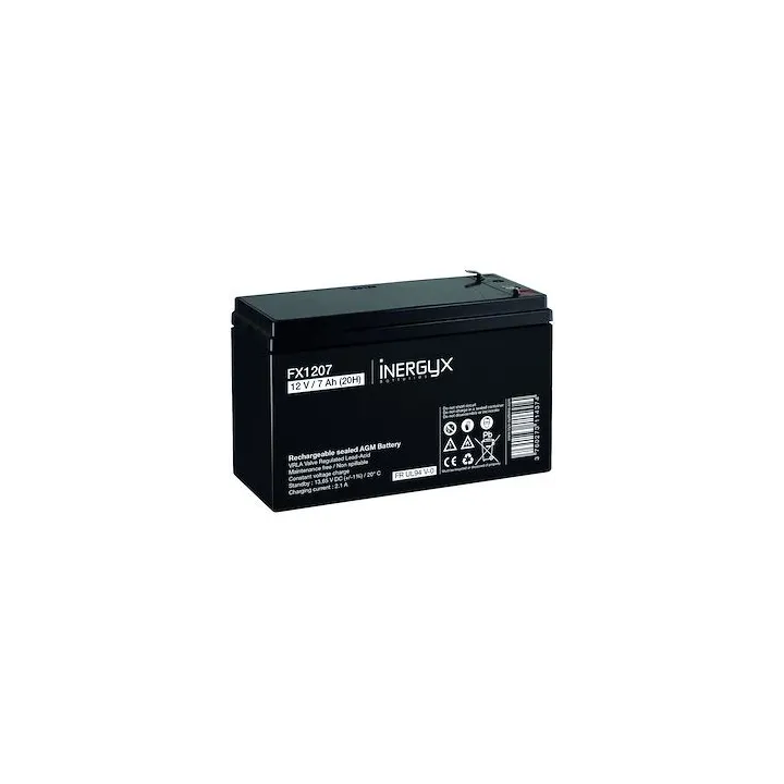 Batterie Rechargeable Vrla 12V / 7 Ah - Bac Fr Ul94 V-0 - 151 X 65 X 94/100 Mm
