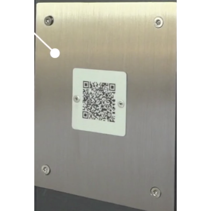 Plaque En Plastique + Impression D’Un Qr Code Noir Au Recto