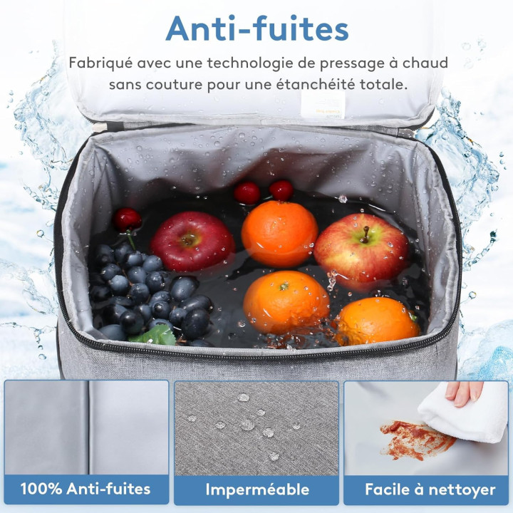 Sac Isotherme 30L, Grand Format Glaciere Souple Isothermes
