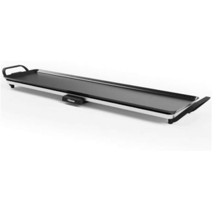 Grill de table slim XL - Grande surface de cuisson de 90 x 23 cm - Thermostat réglable - Revêtement antiadhésif