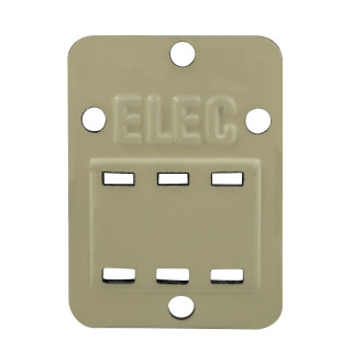 Plaquette Alu 25X35 Mm Estampée Elec, Emplacement Pour 3 Caractères. 25 Pièces