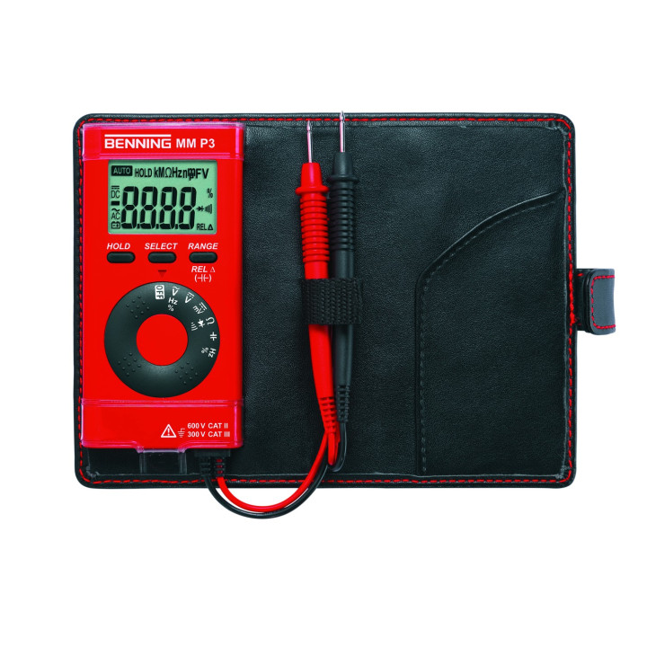 Multimètre De Poche Cat Iii 300V. 0,1Mv-600V. Livré En Étui Simili Cuir.