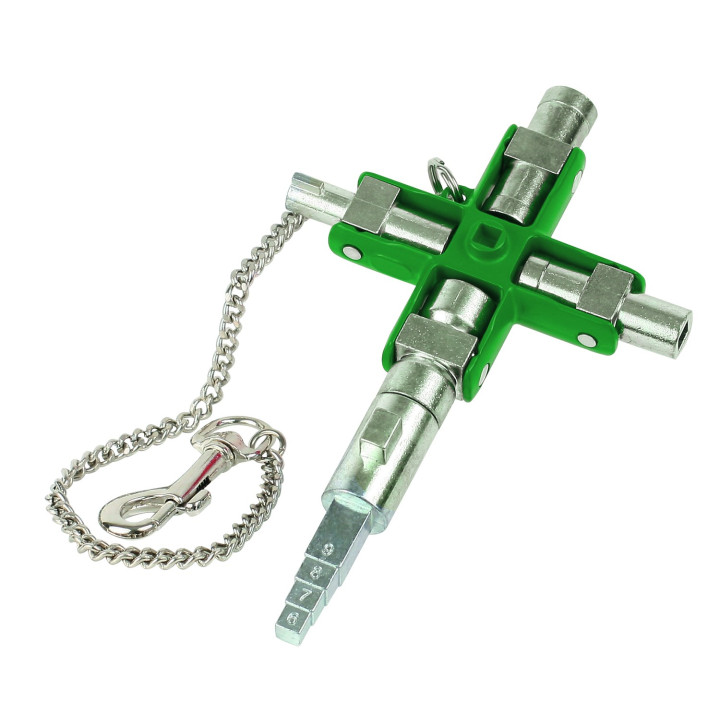 Clé Universelle Pour Armoires Électriques, 8 Empreintes