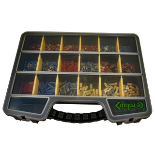 Assortiment de 414 cosses isolées en organiseur