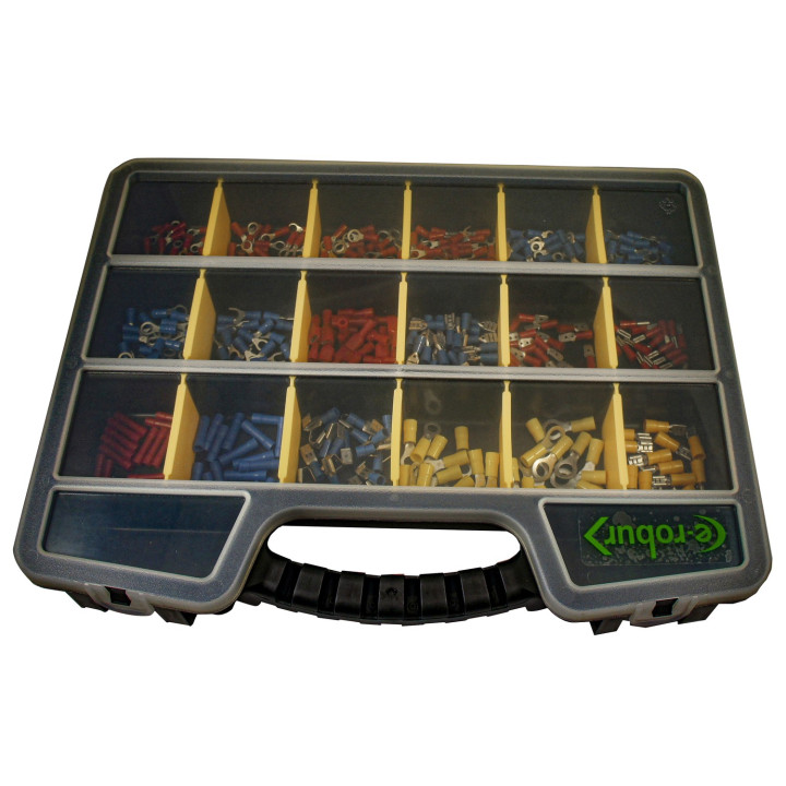 Assortiment de 414 cosses isolées en organiseur