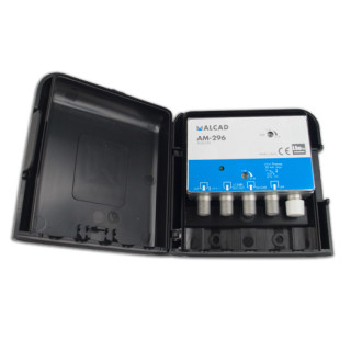 Péamplificateur de mât, 2 entrées-UHF (Gain 32dB)-DAB/FM (Gain 20dB)