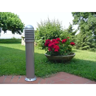 Caleo 1 - Borne Extérieure Ip44 Ik07, Gris, E27 100W Max., Lpe Non Incl., Haut.73Cm