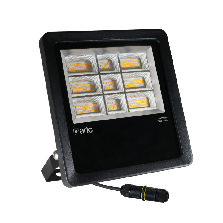 Twister 4 Noir 60W 3000K Ip66 Ik08 9000Lm 90° 50000H
