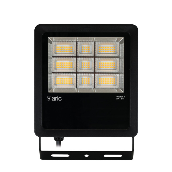 Twister 4 Noir 60W 3000K Ip66 Ik08 9000Lm 90° 50000H