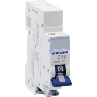 Disjoncteur 1P+N 16A courbe C connexion rapide/rapide 4,5kA NF