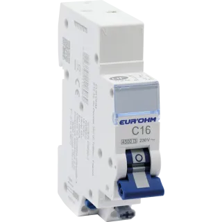 Disjoncteur 1P+N 16A Courbe C Connexion Rapide/Rapide 4,5Ka Nf