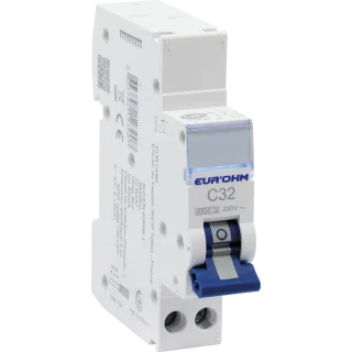 Disjoncteur 1P+N 32A Courbe C Connexion Rapide/Vis 4,5Ka Nf