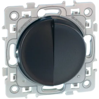 Square Double Interrupteur Va Et Vient Anthracite Vulcain
