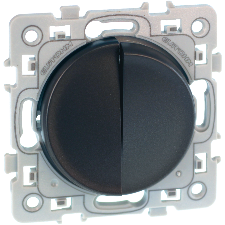 Square Double Interrupteur Va Et Vient Anthracite Vulcain