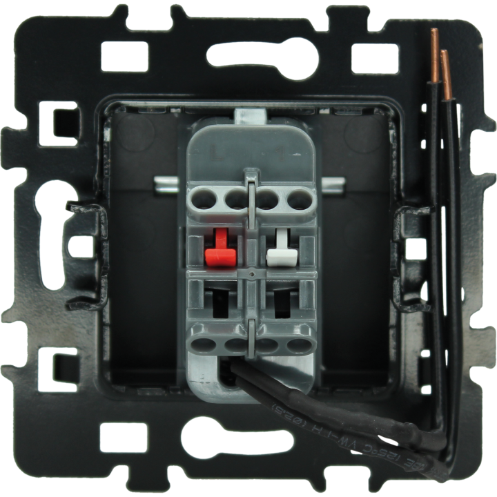 Bouton Poussoir Porte-Étiquette Lumineux ( Voyant Rouge)Anthracite