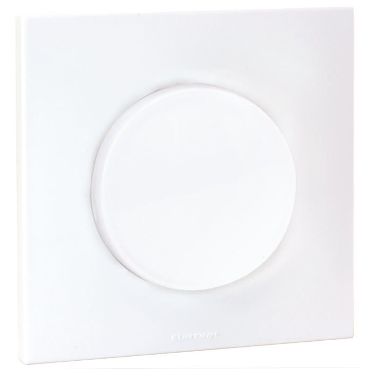 Square - Bouton-Poussoir + Plaque + Griffes - Blc