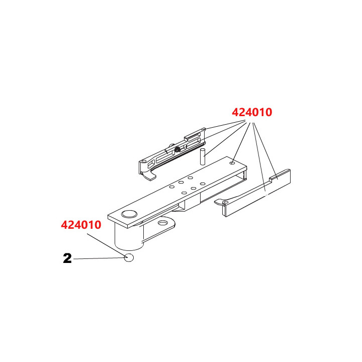 BRAS ET DEBRAYAGE MOTEUR 770.  Il comprend le bras, poignées, bille.