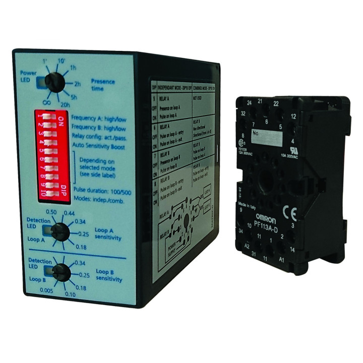 MATRIXD. Amplificateur pour deux boucles à induction . Présence et/ou impulsion.