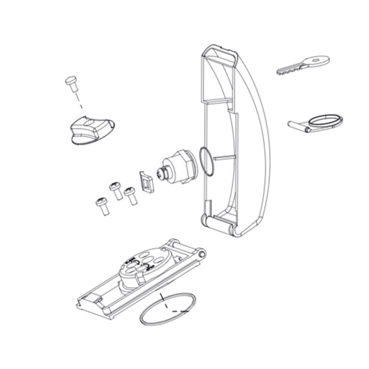 400/422 - Deverrouillage Exterieur (Systeme Complet Avec Cle)