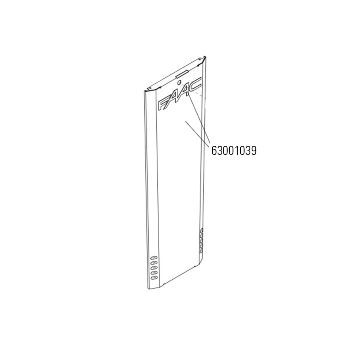 b614 - porte rouge. piece detachee pour coffre de barriere b614 