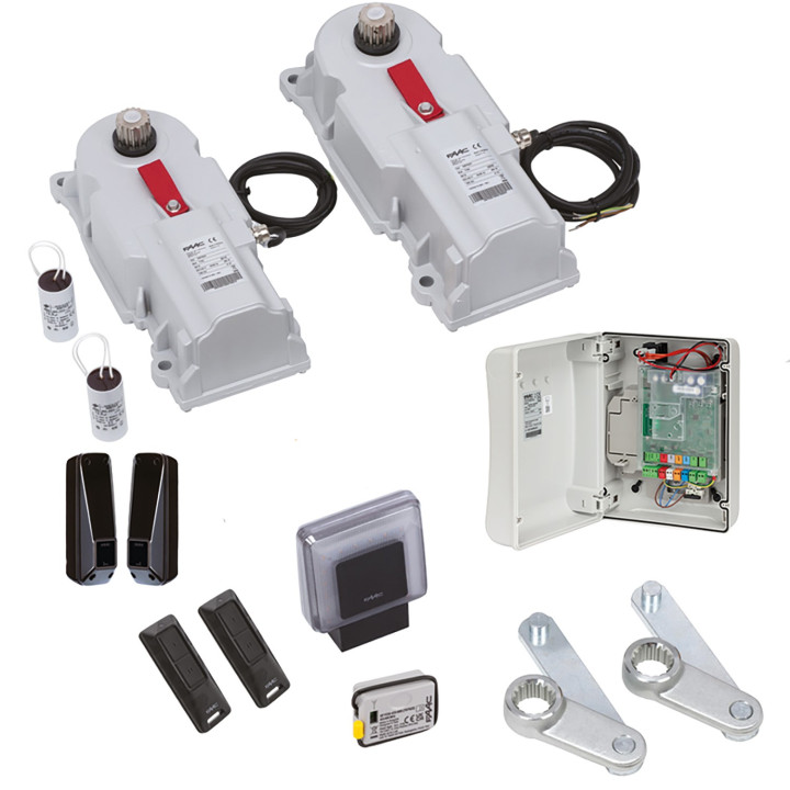 POWER Kit enterré, vantail max 3,5m. Opérateurs 770N. 24V. Kit Sans caisson