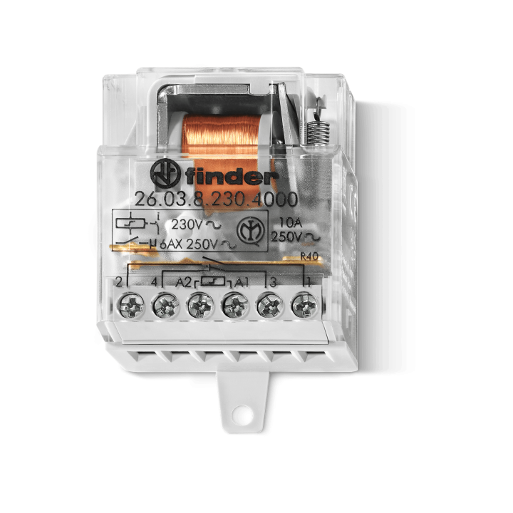 Télérupteur de boite 230V AC, 1NO + 1NC 10A AgSnO2, 2 séquences